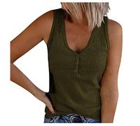Debardeur Sport Femme - Crop Tank Top De Sport Sexy Col V Crop Top DéBardeur Et Caraco DéContracté Basique DéBardeur Noir Plage Vacances