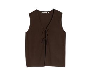 Débardeur structuré nœuds femme Tom Tailor Denim Marron XL