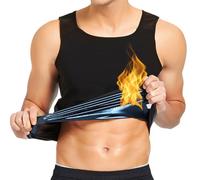 Débardeur Sudation Amincissant Ventre Plat Maigrir Manche Courte Tenue de Sauna Shapewear Vêtement Entraînement Exercice Fitness Gym Yoga Sport Gilet Top Suit Homme
