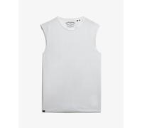 Superdry Raw Edge Slub Sleeveless T-shirt Blanc XL Homme