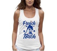 Débardeur THE FRENCH TOUCH - Coq bleu blanc rouge - PIXEL EVOLUTION - Femme XXL