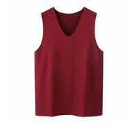 Débardeur thermique pour femme avec doublure en polaire chaude sans manches, bordeaux, L