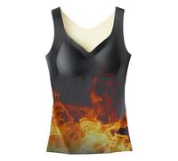 Débardeur thermique, sous-vêtements thermiques doublés - Gilet de base chaud sans manches avec col en V, confortable, épais et doux pour temps froid