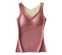 Débardeur Thermique, sous-vêtements Thermiques doublés - T-Shirts Thermiques sans Manches doublés en avec col en V | Gilet Thermique Confortable pour Femmes, fête des mères, Amis