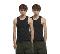 Urban Classics Débardeurs côtelés TB7650A – Lot de 2 Homme Noir M