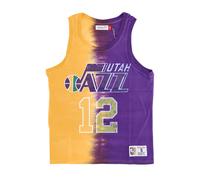 Debardeur vertical tie-dye NBA pour hommes Hardwood Classics No 12 John Stockton Utajaz ORIGINAL TEAM COLORS XL