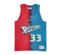 Debardeur vertical tie-dye NBA pour hommes Hardwood Classics No 33 Grant Hill Detpis ORIGINAL TEAM COLORS S