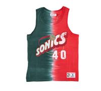 Debardeur vertical tie-dye NBA pour hommes Hardwood Classics No 40 Shawn Kemp Seasup ORIGINAL TEAM COLORS M