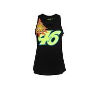 Débardeur Vr46 Heritage Femme Rossifumi Moto Gp Officiel Noir