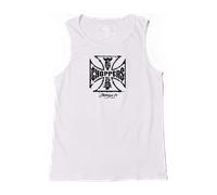 Débardeur West Coast Choppers Worn Cross BlancS Blanc