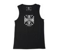 West Coast Choppers Worn Cross Sleeveless T-shirt Noir XL Homme