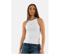 Debardeurs calvin klein jeans woven label rib tank, yaa yaa brilliant white XS