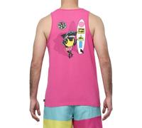 Débardeurs classiques pour homme | Plusieurs styles et couleurs | T-shirts graphiques vintage sans manches inspirés de la culture du surf vintage, Arnold Sharkley | Rose fluo, Taille L