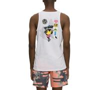 Débardeurs Classiques pour Homme | Plusieurs Styles et Couleurs | T-Shirts Graphiques Vintage sans Manches inspirés de la Culture du Surf Vintage, Arnold Sharkley | Blanc, Taille L