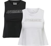 Hummel Débardeurs crop coton TE Cali Femme Lot de 2 Noir XS