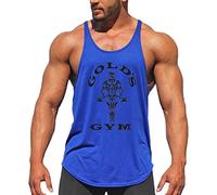Débardeurs Fitness Et Musculation Workout Tank Top Homme Sport Respirant sans Manches Gym T Shirt Maillot de Corps Tank Top Fitness,Bleu,L