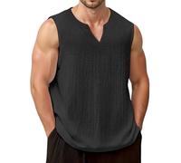 Débardeurs Homme Maillot De Corps Homme Tshirt sans Manche Tee Shirt Running Debardeur Sport Col V Sweat Garçon Debardeurs Musculation Coton Marcel Fin Gilet XXXL T Noir Débardeur Blanc Tricot