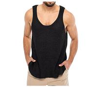 Débardeurs Homme Tee Shirt Gilets sans Manche Chemise Lin Débardeur Homme Debardeur Gainant Tee Shirt Blanc Coton Vêtements De Sport pour Tshirt Chemise Manche Courte Debardeur (XL,A01)
