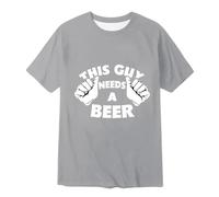 Débardeurs Musclés Homme Noir Oktoberfest Chemise Homme Mode Été Col Rond Manches Courtes Hauts Respirant Vêtements Confortables "This Guy Needs A Summer Tank Top, gris, 3XL