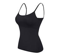 Débardeurs pour Femmes avec Soutien-Gorge Intégré Gilet Rembourré À Bretelles Ajustables sans Manches Haut Tank Top Camisole Sport avec Brassière Caraco Débardeur De en Yoga