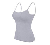 Débardeurs pour Femmes avec Soutien-Gorge Intégré Gilet Rembourré À Bretelles Ajustables sans Manches Haut Tank Top Camisole Sport avec Brassière Caraco Débardeur De en Yoga