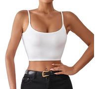 Débardeurs Pour Femmes Avec Soutien Top Gorge Intégré Debardeur Femme Coton Summer Sans Armatures Ete Noir En Dentelle Invisible Sous Vêtements Voyager Avion Camisole Débardeur Integre