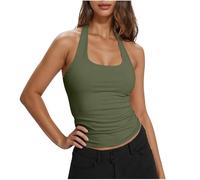 Débardeurs pour femmes en liquidation, débardeurs à col halter pour femmes, été, mode, sans manches, basiques, pour le sport, pour sortir, débardeur court décontracté, plage, vêtements de vacances