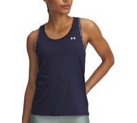 Under Armour Tech Knockout Tank, débardeur femme sans manches, tank top léger et respirant, débardeur running idéal pour l'entraînement, bleu marine midnight / / blanc, MD