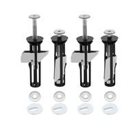 Debbery Lot de 4 raccords de siège de toilette, vis de siège de toilette en acier inoxydable, kit universel de boulons de fixation pour charnières de couvercle supérieur, vis de siège de toilette avec