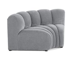 Debbie - module d'angle réversible en tissu texturé - Gris