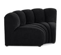Debbie - module d'angle réversible en tissu texturé - Noir Noir