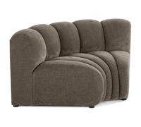Lisa Design - Debbie - Module d'angle réversible en Tissu texturé, Taupe