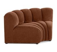 Lisa Design - Debbie - Module d'angle réversible en Tissu texturé, Terracotta