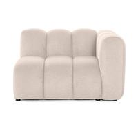 Debbie - module d'assise droit en tissu texturé - Beige