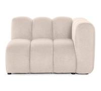 Debbie - module d'assise droit en tissu texturé - Beige