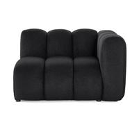 Debbie - module d'assise droit en tissu texturé - Noir Noir