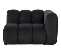 Debbie - module d'assise droit en tissu texturé - Noir Noir
