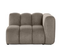 Debbie - module d'assise droit en tissu texturé - Taupe Taupe