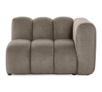Debbie - module d'assise droit en tissu texturé - Taupe Taupe