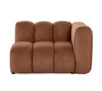 Debbie - module d'assise droit en tissu texturé - Terracotta