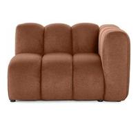 Debbie - module d'assise droit en tissu texturé - Terracotta Terracotta