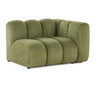 Debbie - module d'assise droit en tissu texturé - Vert Vert
