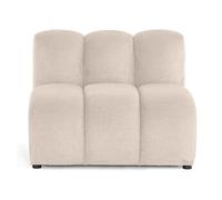 Debbie - module d'assise sans accoudoirs en tissu texturé - Beige Beige