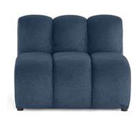 Debbie - module d'assise sans accoudoirs en tissu texturé - Bleu Bleu