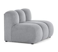 Debbie - module d'assise sans accoudoirs en tissu texturé - Gris Gris