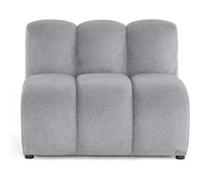 Debbie - module d'assise sans accoudoirs en tissu texturé - Gris Gris