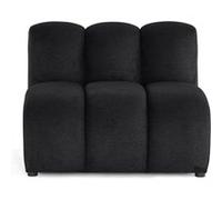 Debbie - module d'assise sans accoudoirs en tissu texturé - Noir Noir