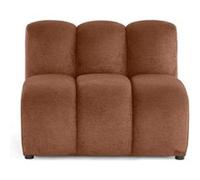 Debbie - module d'assise sans accoudoirs en tissu texturé - Terracotta Terracotta