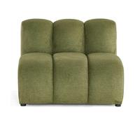 Debbie - module d'assise sans accoudoirs en tissu texturé - Vert Vert