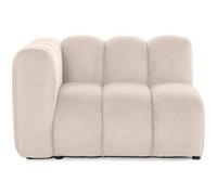 Debbie - module d'assise gauche en tissu texturé - Beige Beige G